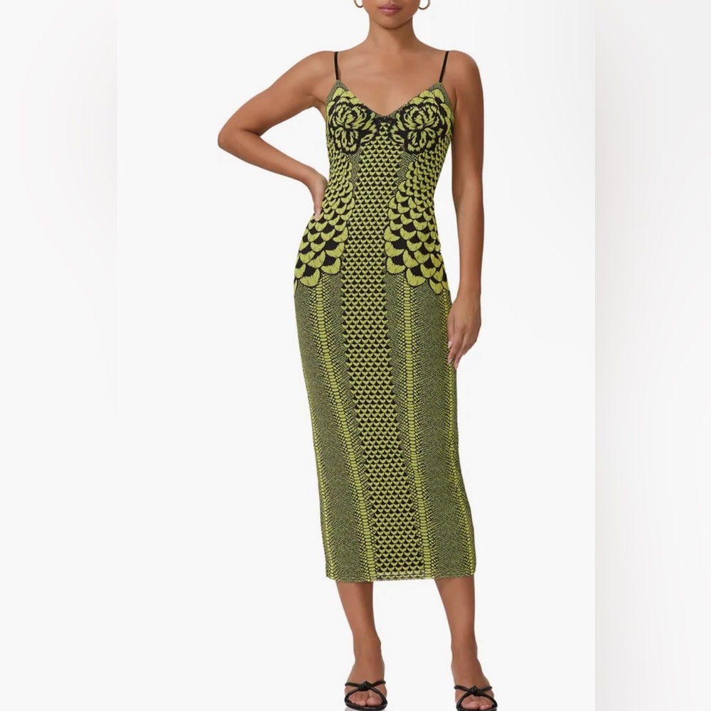 AFRM Amina Mesh Midi Slipdress